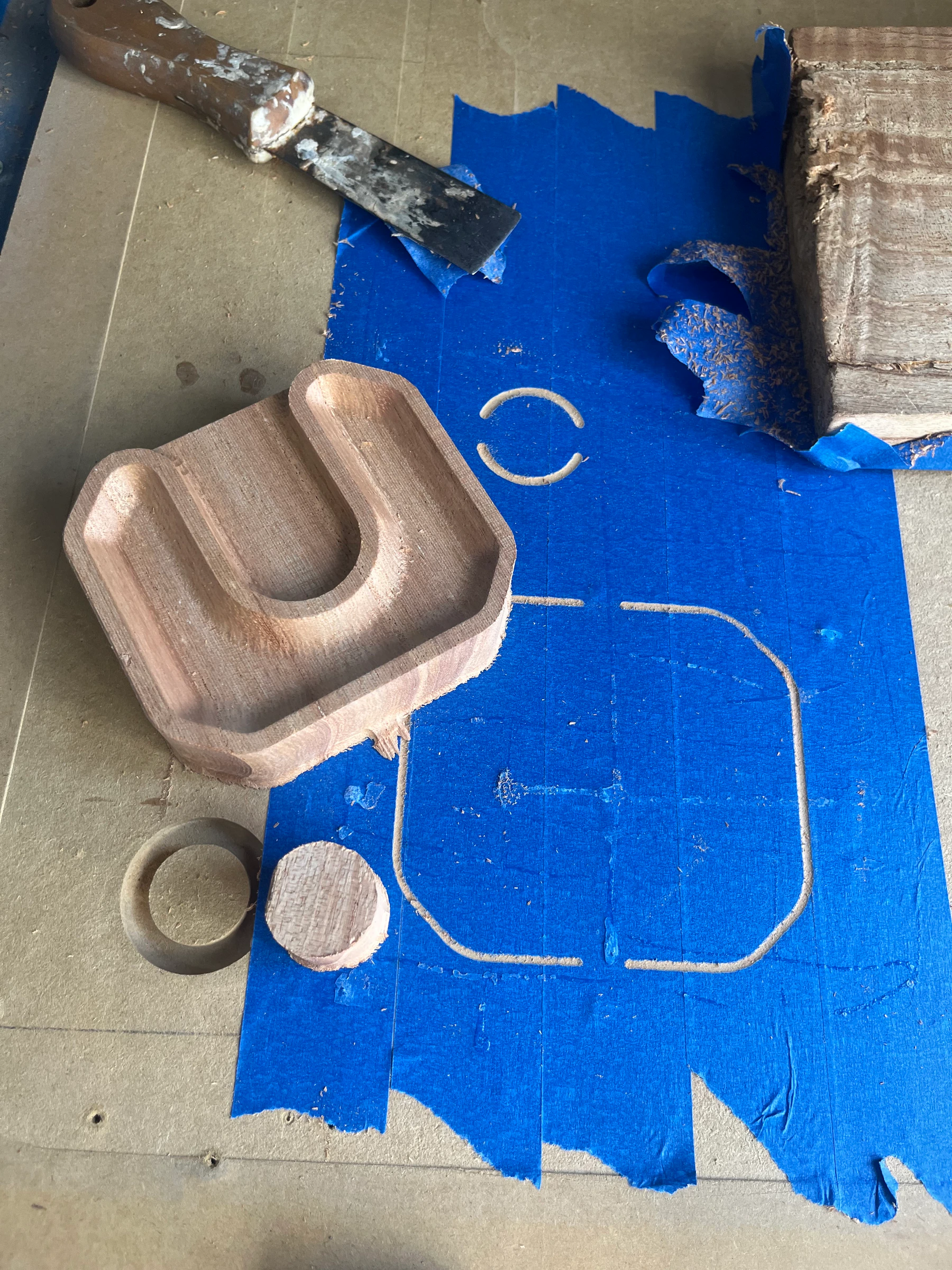 Prototipo de la base durante el desarrollo
