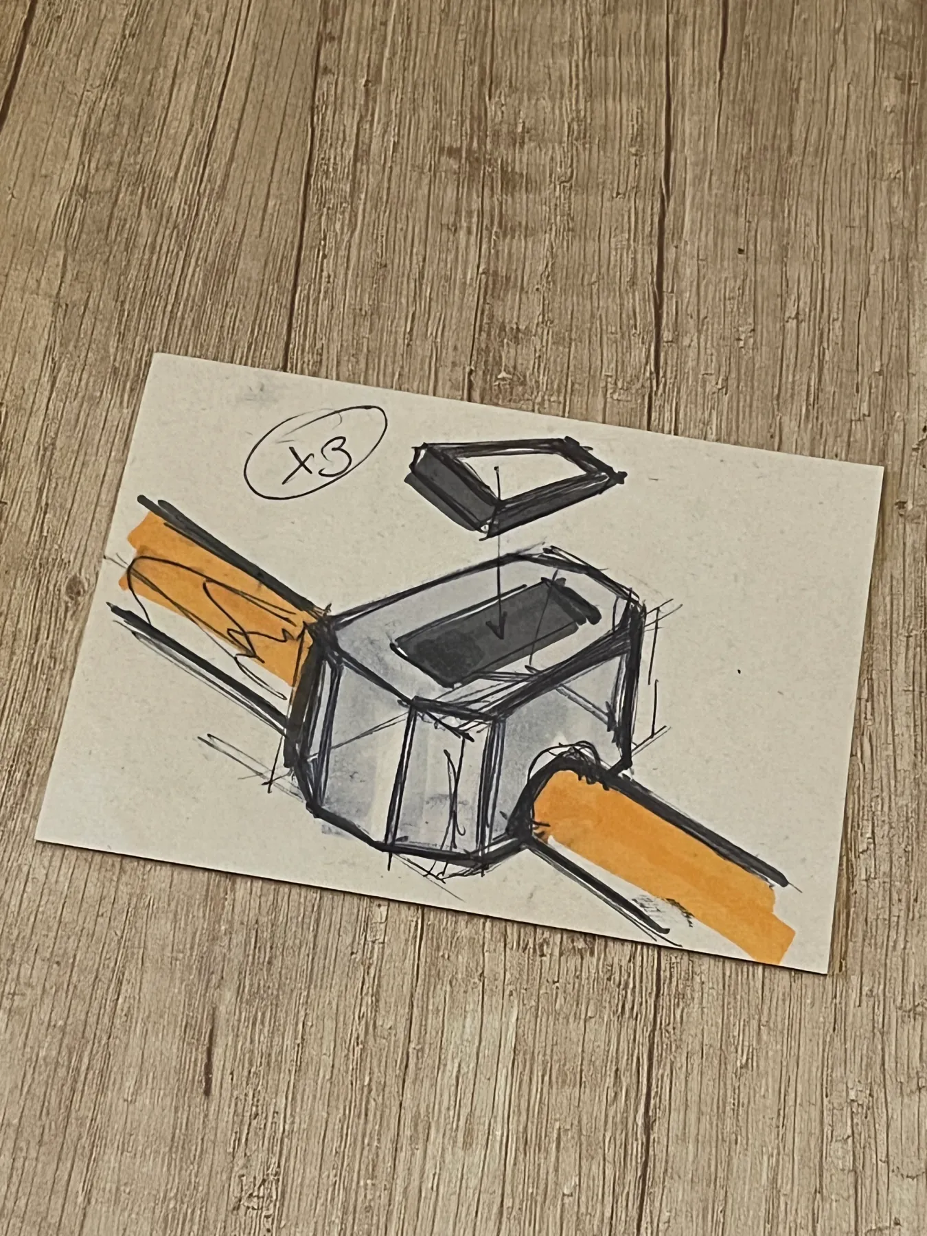 Boceto a mano del concepto del mueble